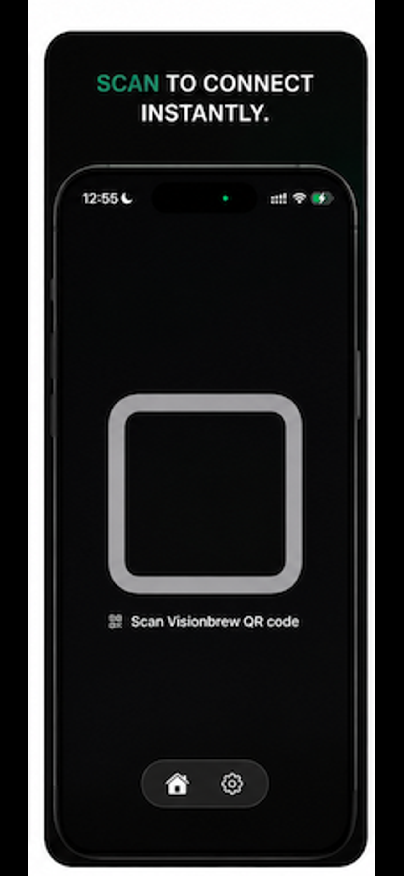 Visionbrew QR scanner to connect instantly